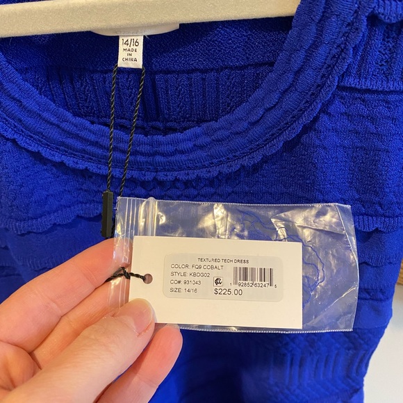 Milly Minis textured Blue fit & flare dress NWT - Picture 5 of 7